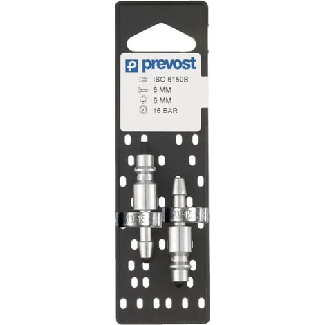 Embouts ISO B sur Plaque pour Tuyau 8 et 10mm lot de 2 Prevost