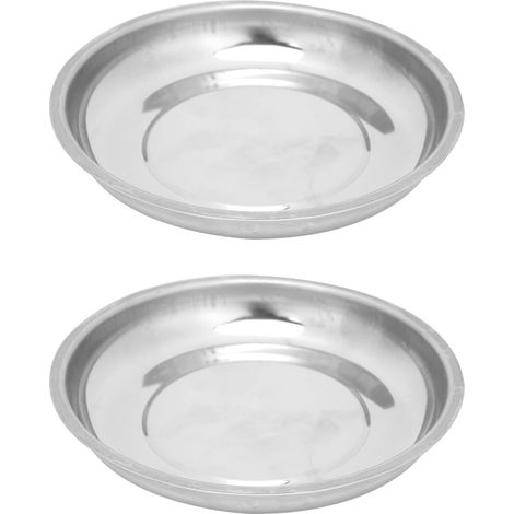 Lot de 2 bols magnétiques 6 pouces en acier inoxydable, support d'outils pour atelier automobile, plateau de rangement robuste (1/5)
