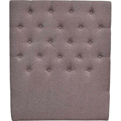Gepolstertes Kopfteil  Déco  aus Stoff - 99 cm - Maulwurfgrau