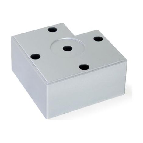 Pie Alumix7 Emuca para mueble, altura 45 mm en gris metalizado -