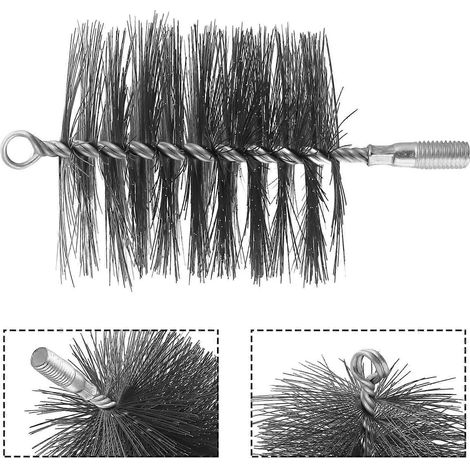 Amélioration de la maison Brosse de nettoyage de cheminée Brosse ronde Nettoyage efficace ( ) (1/4)