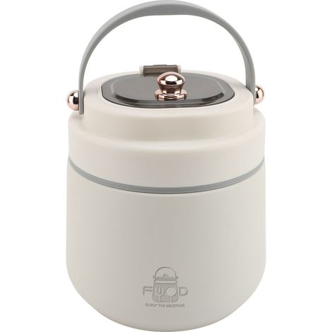 Contenitore termico per il pranzo in acciaio inox 304, pratico per professionisti e studenti, secchiello portatile per il pranzo, bento box termico.