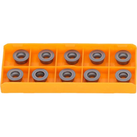 [Lot de 10] Plaquettes de fraisage CNC RDMW1204MOE-P en acier trempé, carbure multicolore. (1/5)