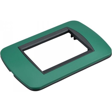 Placca Plastica Ovale MBL 3M Verde Compatibile Bticino Living