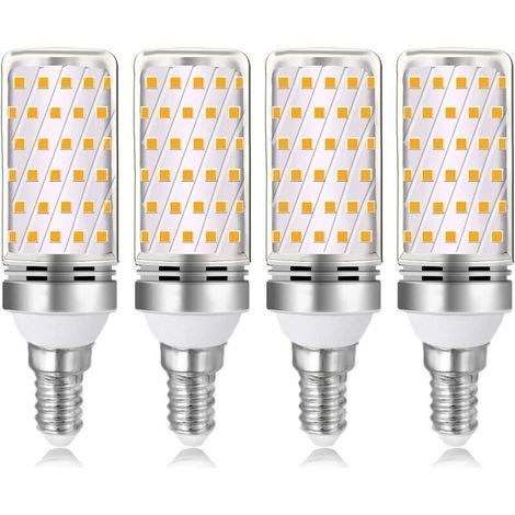 Ampoule E14 16W LED Blanc Chaud 3000K 1600lm, Équivalent Lampe Halogène E14 100W 120W, AC 230V, non-dimmable, 4pcs (1/4)