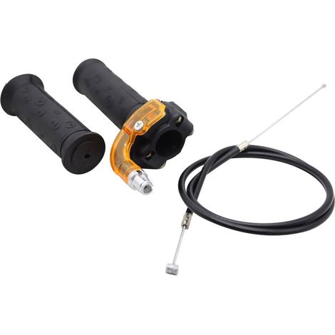 Throttle Grip 7/8'' 22Mm And 39'' Cable For 47cc 49cc 2 Stroke 4 Wheeler Quad Trail Bike Mini Dirtbike Atv Quad Pocket, Black (1/5)