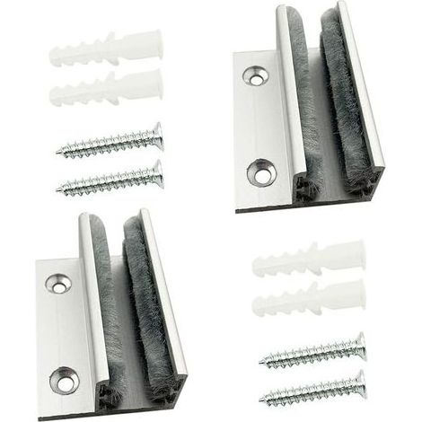 Porte Coulissante en Verre Guide au sol Pince en Verre Support de Tablette en Verre Système de Porte Coulissante 2 Pièces en Alliage (1/5)