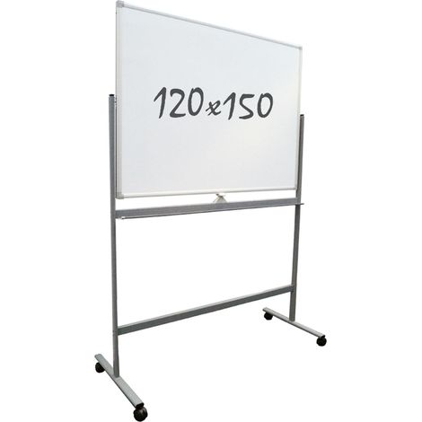 Tableau blanc Mobile - Double-face - Magnétique - 120x150 cm