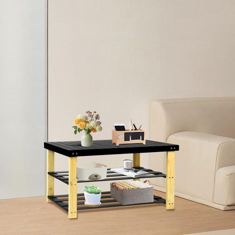 Waterproof Outdoor Shoe Cabinet, Wooden Shoe Rack, Shoe Rack, Tall and Narrow Shoe Rack for Entrance, Dormitory, Under Bed, 25 x 25 x 86 cm (5) (Original Wood Colour) (1/5)