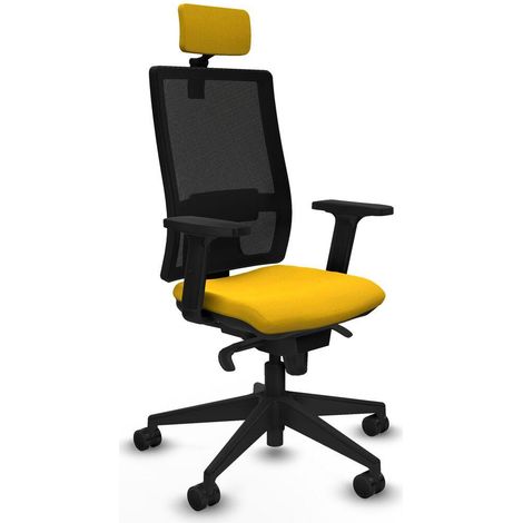 piqueras-y-crespo Chaise Ergonomique Jaune Confort Bureau (1/3)
