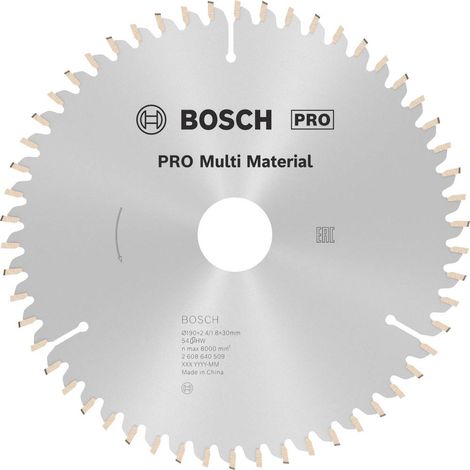 Bosch Accessories Multi Material 2608640509 Lama circolare in metallo duro 190 x 30 x 2.4 mm Numero di denti: 54 1 pz.
