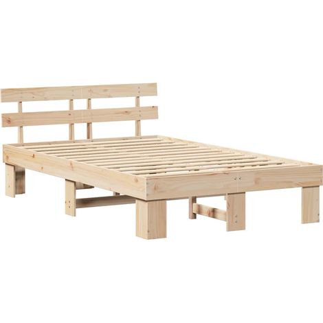 Lit double,Lit adulte,Cadre de lit avec tête de lit Marron 120 x 190 cm CFW8280145 (1/5)
