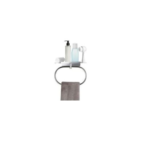 DIYZON Handtuchring mit Edelstahlhalterung, selbstklebend oder zum Anbohren, Wandmontage, Handtuchhalter für Bad und Küche, Chrom Crezuo (1/4)