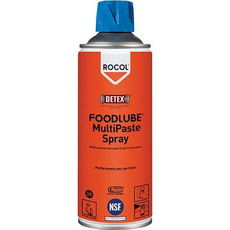 ROCOL FOODLUBE Multi-Paste Spray - Food Grade Lubricant, 400ml (Model ROC15751)