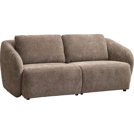 Canapé 2 places en tissu chenille taupe LIRUNO