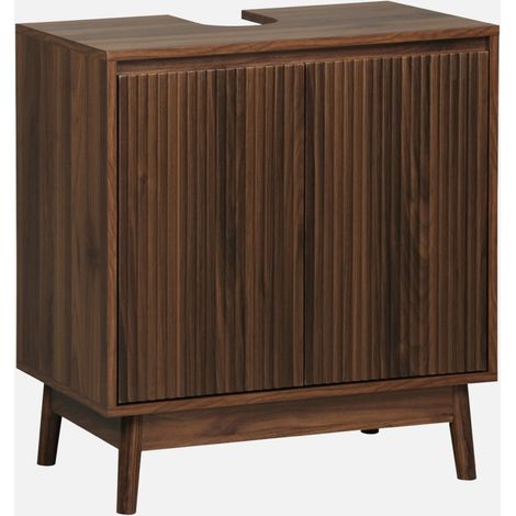 Mueble bajo lavabo escandinavo decorado en madera (1/5)
