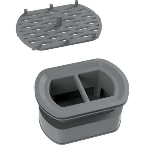 Syphon Mexen avec filtre pour caniveau linéaire rotatif, gris - 1010098 (1/2)