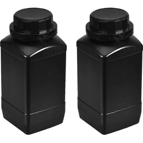 Lot de 2 flacons de réactifs chimiques de 1000 ml en plastique à large ouverture-18.7X8.5CM-Black (1/2)