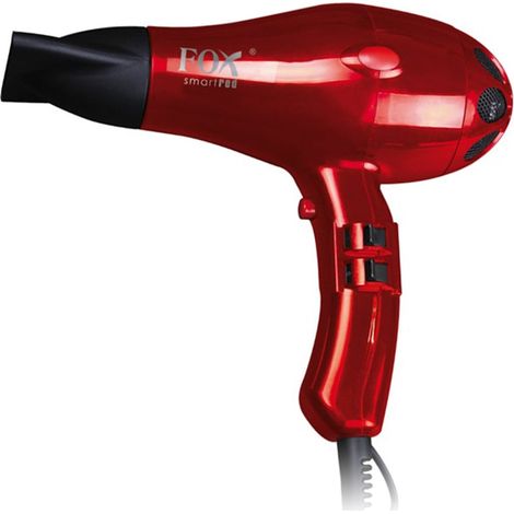 Asciugacapelli compatto intelligente Fox con ionizzazione 2100W - Rosso