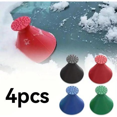 4-teiliges Autofenster Eisentferner-Set – Eiskratzer Scheibenfrostschutz-Set inkl. Trichter und Schneekratzer