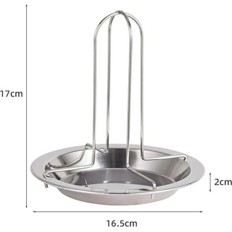 Plat à Rôtir Support en Acier Inoxydable à Poulet de Bière Peut pour Grill de Rôtissoire Pliant avec la Cuvette de Egouttement pour le Four, Prise en main étudiée, y compris sur des gestes répétés (1/5)