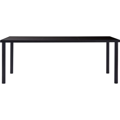 Maison Exclusive - Tavolo da Pranzo Nero 200x100x75 cm in Vetro Temperato