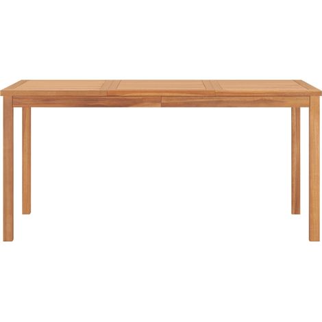 Vidaxl – Table de salle à manger en bois de teck 160x80x77 cm – Finition à base d'eau – Résistante aux intempéries – Pour extérieur