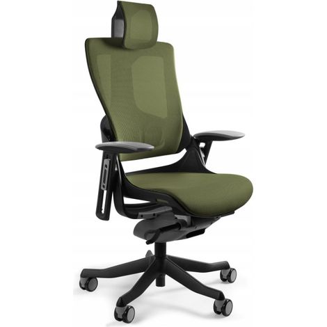 Silla de oficina de malla Wau 2 NW46 verde oliva/negro (1/5)