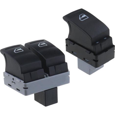 Lot de 2pcs Interrupteurs de Commande de Vitre Électrique de Voiture Avant Gauche Droite Compatible avec Transporter T5 T6 7E0959855A Interrupteur de Lève-vitre Électrique, Noir (1/5)