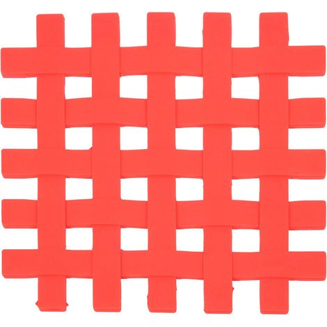 Tapis De Table En Silicone Carré À Jour Rouge - Résistant À La Chaleur Pour Cuisine Et Pâtisserie - Protection De Surface - Lot De 1