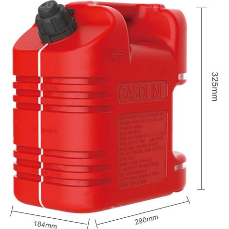 Bidon d'essence anti-déversement de 10l, seau à essence antistatique Portable avec arrêt automatique, avec verrouillage de sécurité pour enfants (1/5)