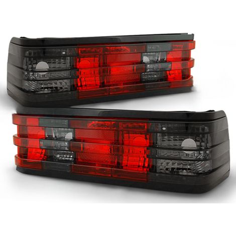 Paire de feux arriere Mercedes W201 / 190 de 1982 a 1993 rouge fume-27336000