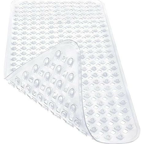 (Transparent)Tapis de Baignoire antidérapant Sensible à la Peau 88x39cm, Fixation INCL. Tapis de Bain antidérapant sans BPA Tapis de Douche résiste aux moisissures & Lavable en Machine (1/5)