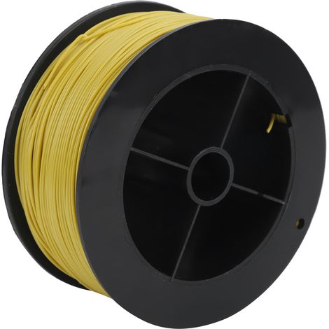 Câble électrique jaune en cuivre étamé, 100 mètres, conforme à la norme UL1007, calibre 26 AWG. (1/5)
