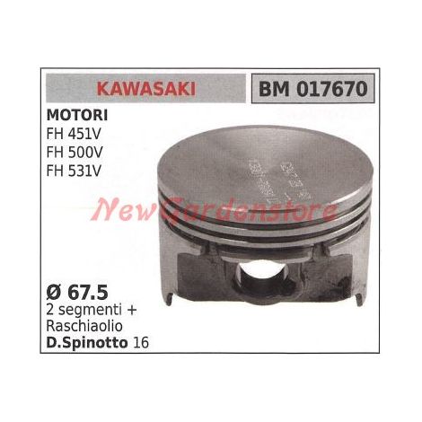 Pistón motor FH 451V FH 500V FH 531V Ø  67,5mm KAWASAKI 017670