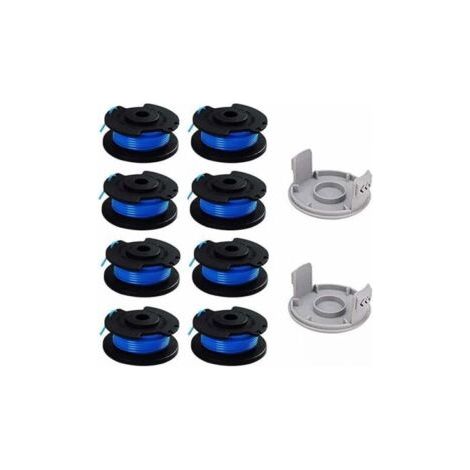 Pack de 10 bobines de rechange pour coupe-bordures Ryobi One+ AC14RL3A, 18v 24v 40v, Ø 1,6mm, longueur 3,3m (incluant 8 bobines et 2 couvercles) (1/5)
