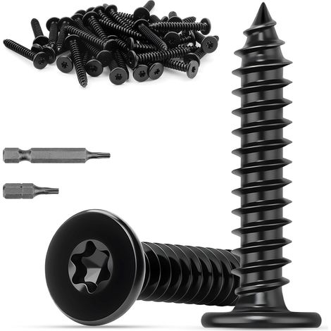 60 Pièces Vis à Bois Torx en Inox à Tête Plate M5x30 mm (1/5)