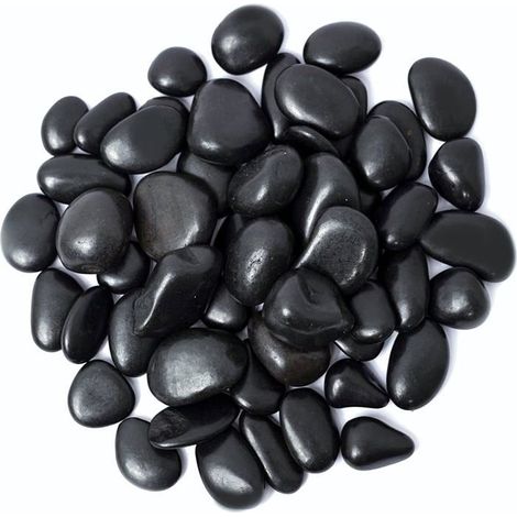 1Kg Galets Naturels,Pierres De Rivière Polies Noires Galets Décoratifs Roches De Rivière Pour Plantes De Bambou,Aquarium,Rem[BI9] (1/5)
