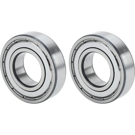 2 pièces de roulements à billes étanches 6206-ZZ, 30x62x16 mm, prélubrifiés en acier chromé, double joints caoutchouc, roulements à billes à gorge profonde 6206ZZ (1/4)