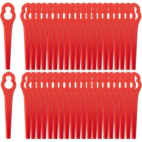 Pair Lot de 100 Lames de Rechange compatibles avec GE-CT 18 Li, GC-CT 18/24 Li et GC-CT 18/24 Li P, BG-CT 18 Li, RG-CT 18/1 Li Coupe-Bordure sans Fil - Lame en Plastique pour débroussailleuse (1/5)
