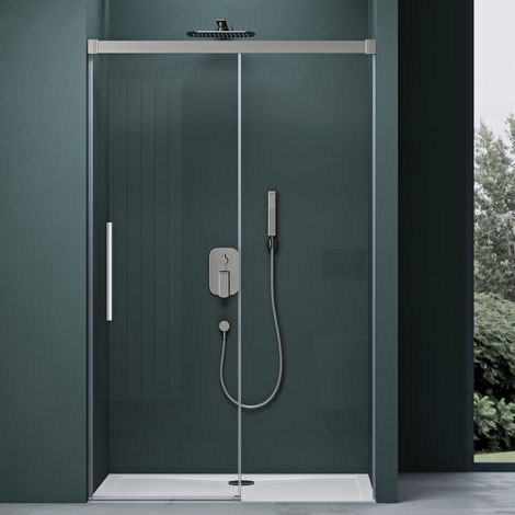 Mai & Mai Box Doccia 100x190cm, Box Doccia a Nicchia Cabina Bagno in Cristallo Trasparente 6mm con Porte Scorrevoli Box Cabina Doccia Angolare Teramo12K (1/5)