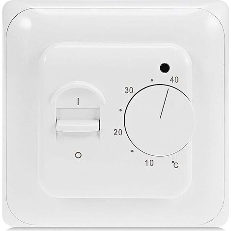Manuel Thermostat d'ambiance Chauffage au Sol Electrique avec sonde AC 220V 16A, Régulateur de Thermostat Plancher Chauffant Mécanique (1/5)
