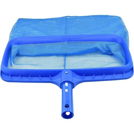 Épuisette de Piscine, Epuisette Surface Grande Taille Piscine à Mailles Fines pour étang, Bassin Poissons, Parc Aquatique (sans Manche) Bleu-sans poignée - (1/5)