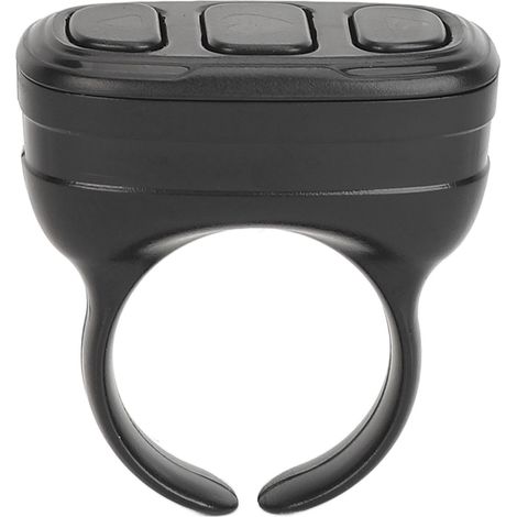 Télécommande Bluetooth avec application de changement de page, enregistrement vidéo, bouton selfie, rechargeable par USB, anneau de défilement sans fil, noir