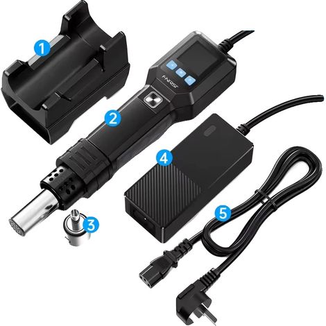 Pistolet à air chaud, écran LCD, contrôle de température réglable, SAG-55 Standard-UE (1/2)