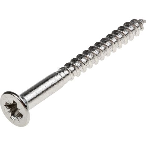 Vis à bois, 4mm, tête Fraisée 40mm, en Acier Inoxydable A2 304 ( Prix pour Boîte de 100 ) (1/2)