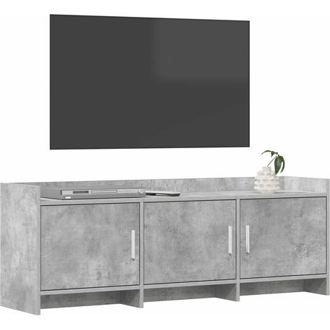 Mobile TV Armadietto TV Mobile Porta TV 130 x 33 x 47 cm Grigio Cemento Legno ingegnerizzato (1/5)