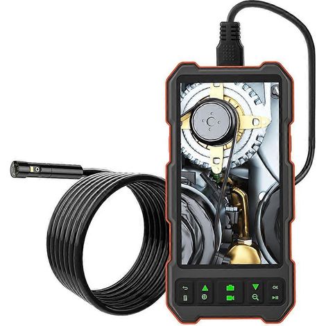 Endoscope 1080P à double objectif, écran IPS 5 pouces, pour canalisations et réparation automobile, B (1/5)