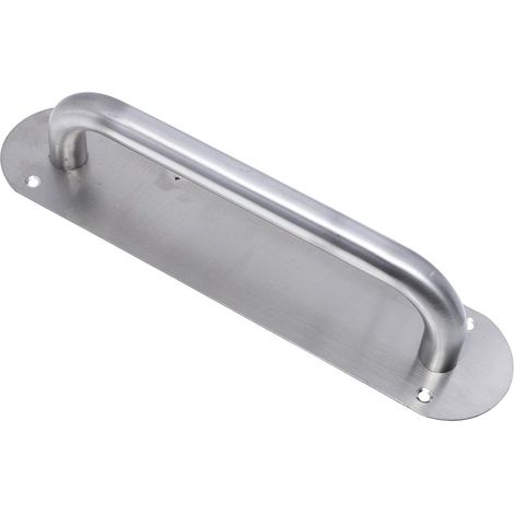 de porte ronde de grande taille en acier inoxydable brossé (1/5)