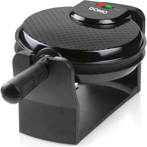 Gaufrier rotatif 1000 W DO9223W – Revêtement anti-adhésif – Poignée 'cool touch' – Diamètre plaques 17 cm – Rotation 180° – Domo (1/10)